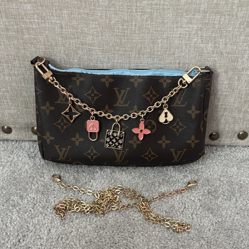 Repurposed Authentic Louis Vuitton canvas pochette